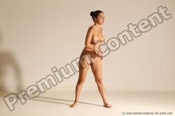 Nude Gymnastic poses Woman White Moving poses Slim medium blond Dynamic poses Pinup